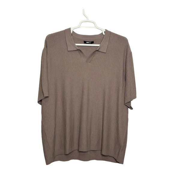 Nova men beige collared v neck short sleeves lightweight sweater size XXXL - Picture 9 of 9